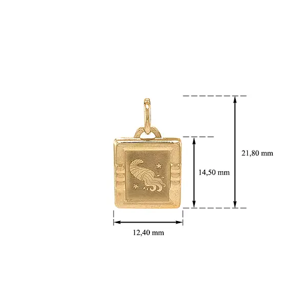 水瓶座黄金吊坠