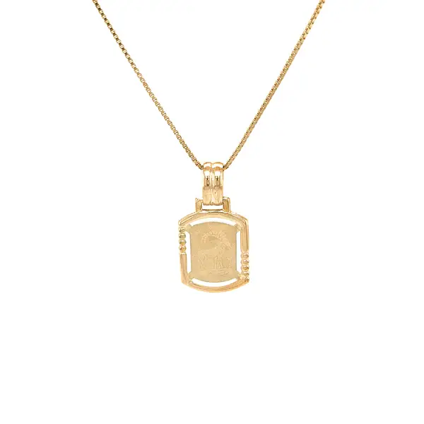 摩羯座黄金吊坠