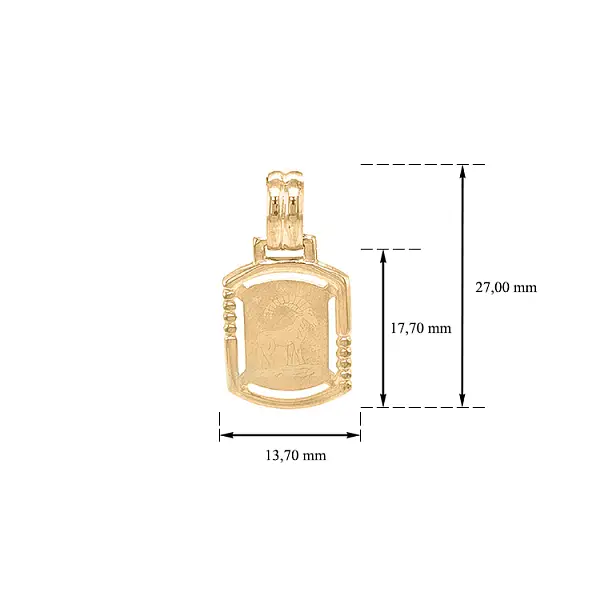摩羯座黄金吊坠