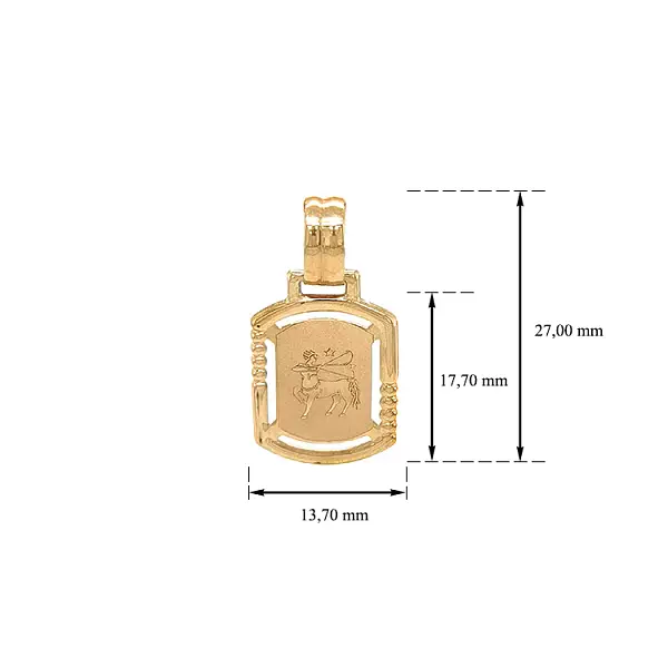 射手座黄金吊坠