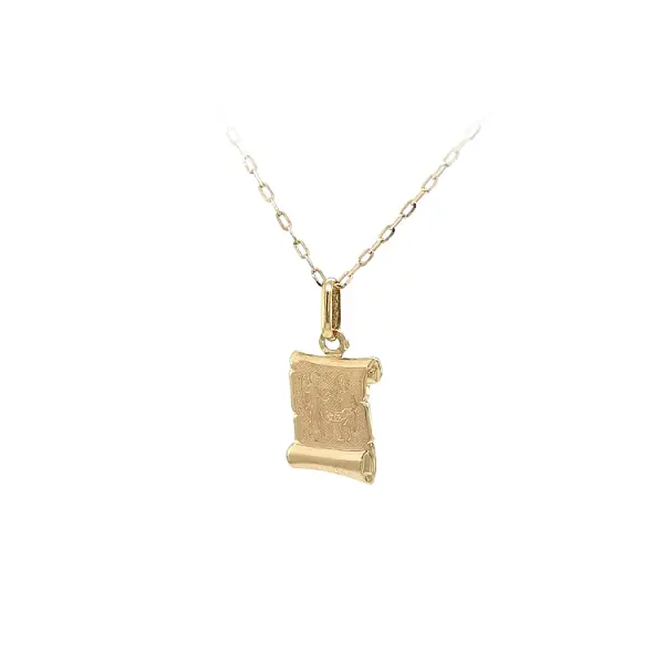 双胞胎标志黄金吊坠