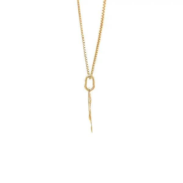 字母 P 黄金吊坠