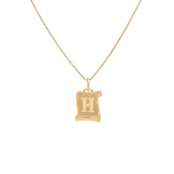 字母 H 黄金吊坠