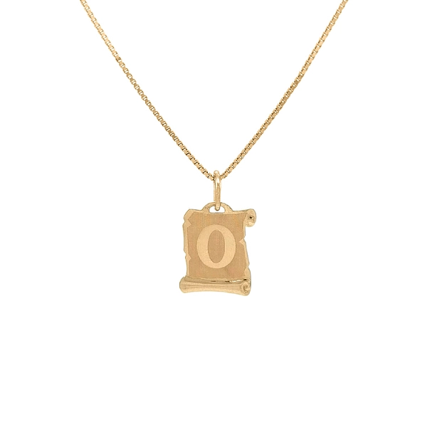 字母 O 黄金吊坠