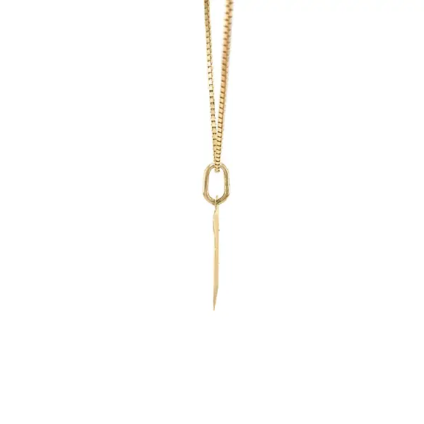 字母 S 黄金吊坠