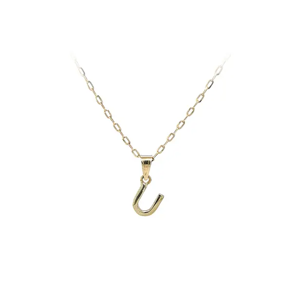 字母 U 黄金吊坠