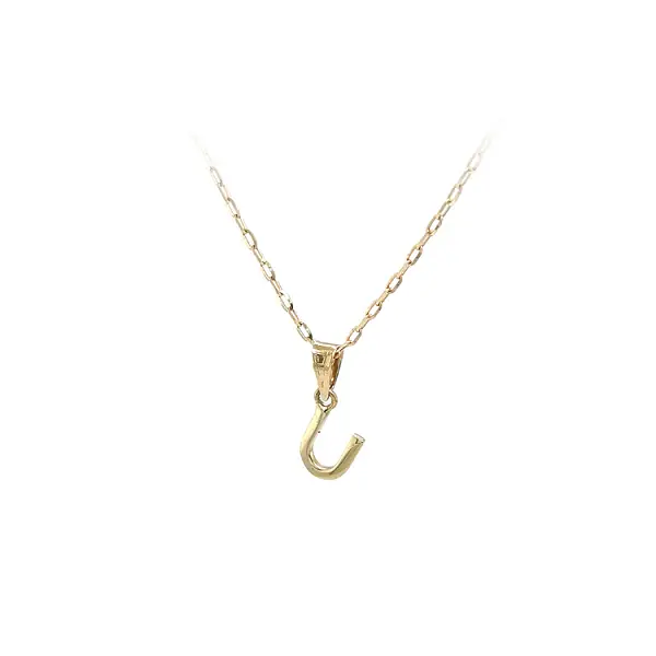 字母 U 黄金吊坠