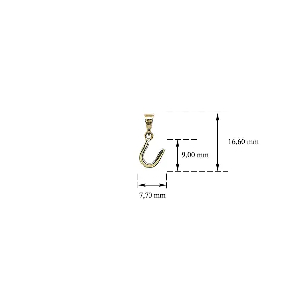 字母 U 黄金吊坠