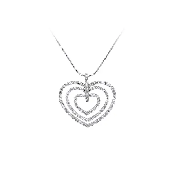 锆石心形吊坠