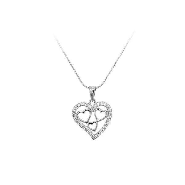 锆石心形吊坠