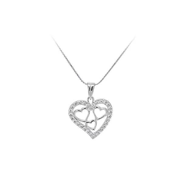 锆石心形吊坠
