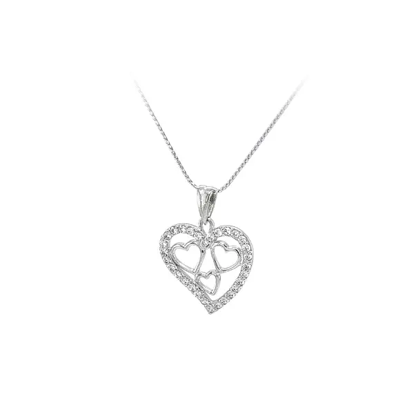 锆石心形吊坠