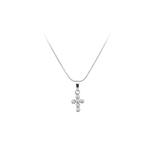 镶嵌白金锆石的十字架