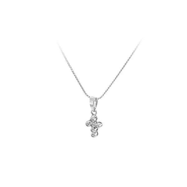 镶嵌白金锆石的十字架