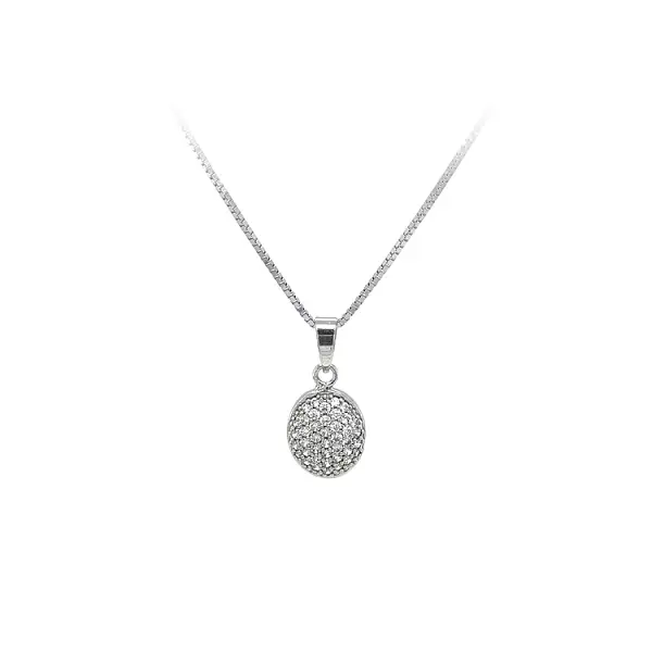 白金锆石吊坠