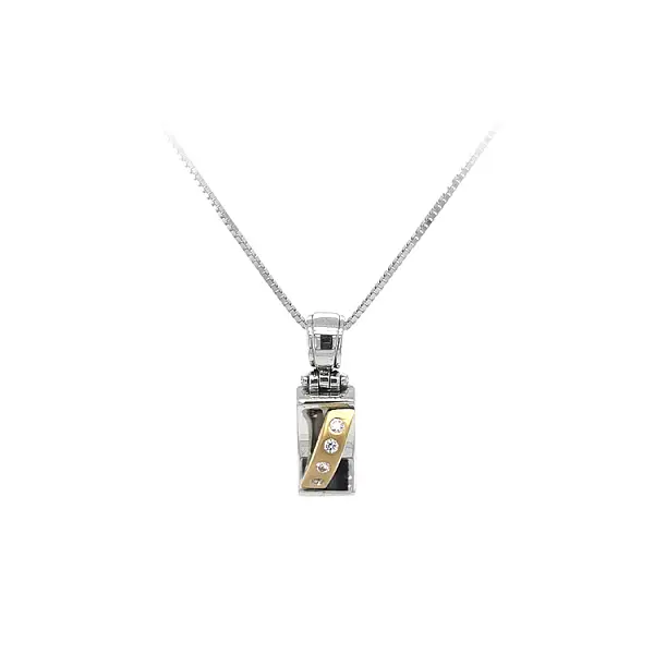 组合金镶锆石吊坠