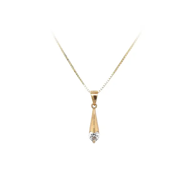 锆石黄金吊坠