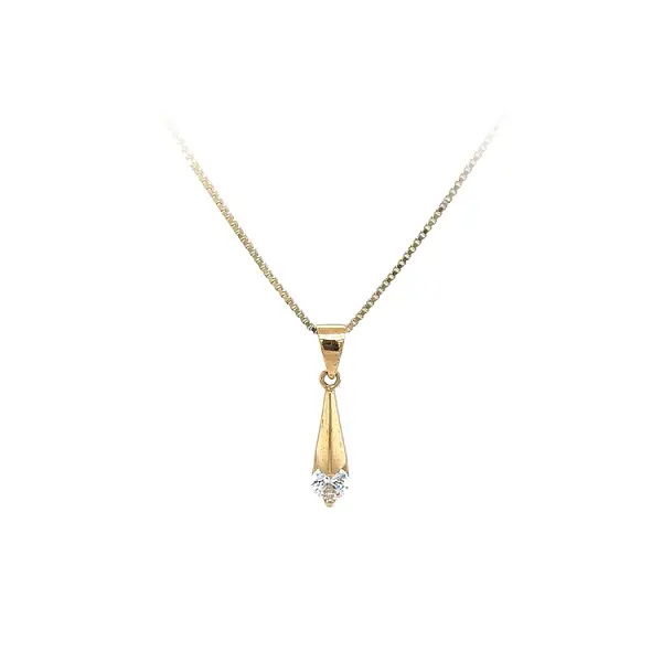 锆石黄金吊坠