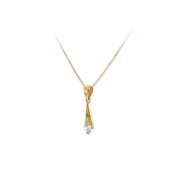 锆石黄金吊坠