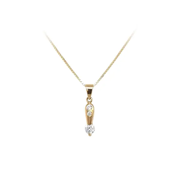锆石黄金吊坠