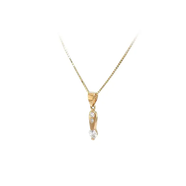 锆石黄金吊坠