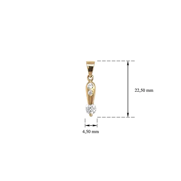 锆石黄金吊坠