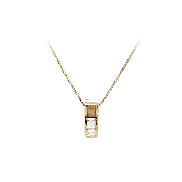 锆石黄金吊坠