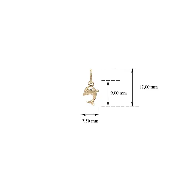 金色海豚吊坠