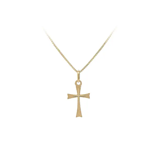 黄金十字架吊坠