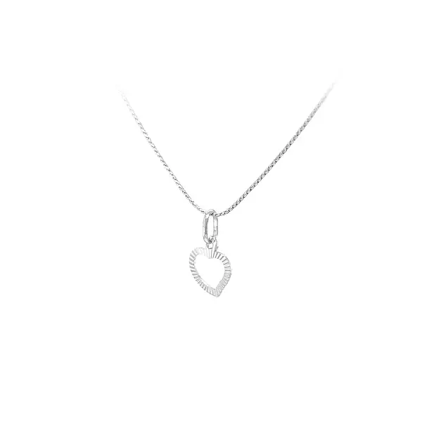白金心形吊坠