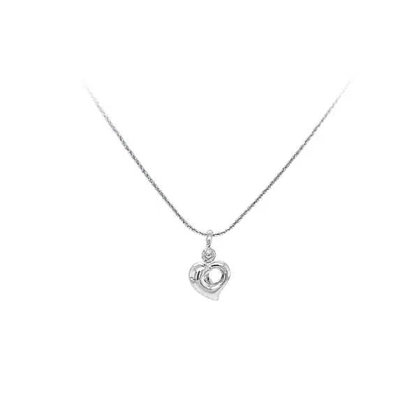 白金心形吊坠