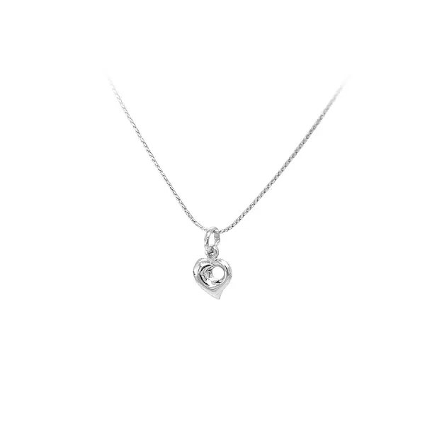 白金心形吊坠