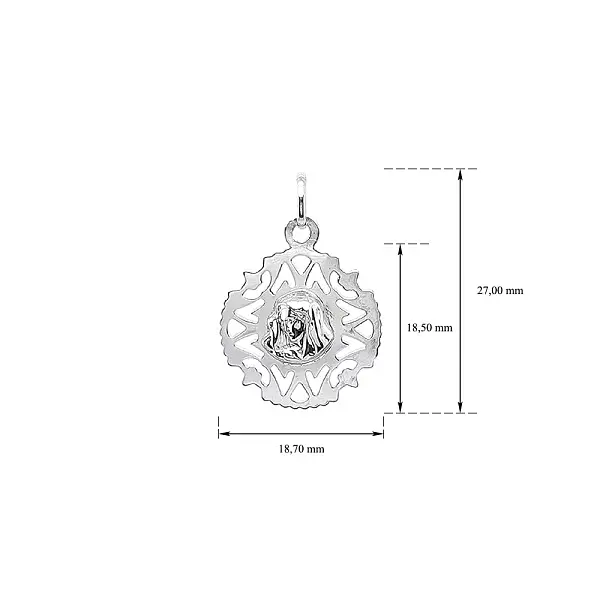 白金圣母玛利亚吊坠