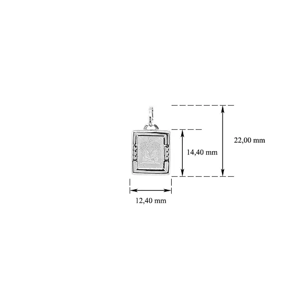 双胞胎标志吊坠（白金