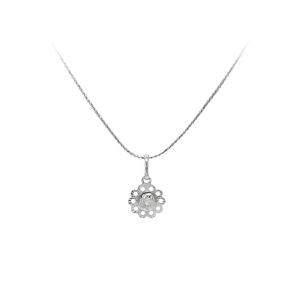 白金圣母玛利亚吊坠