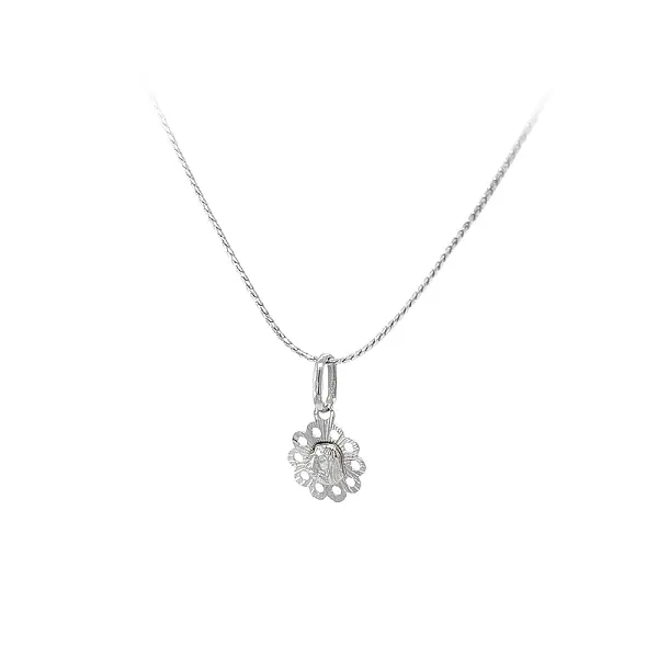 白金圣母玛利亚吊坠