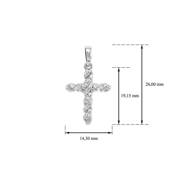 镶锆石的金十字架