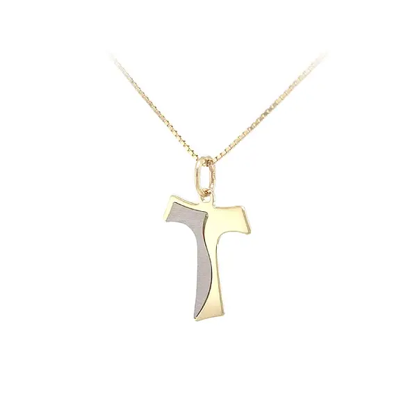 组合黄金十字架吊坠
