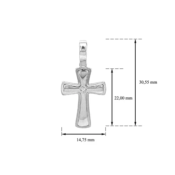 镶嵌锆石的金色十字架