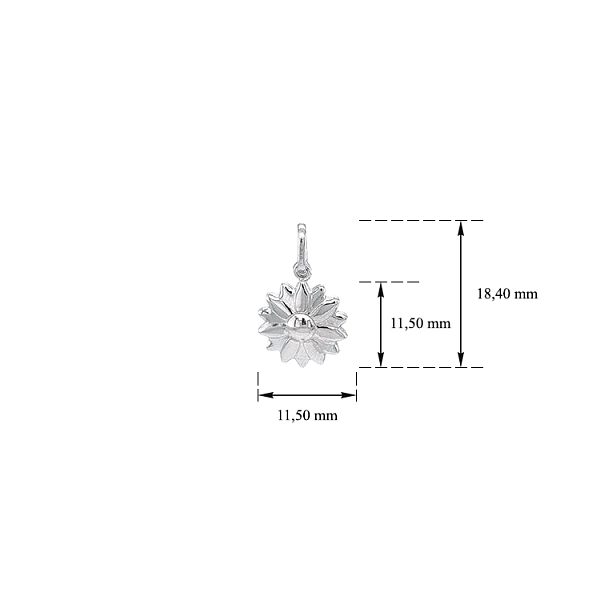 白金花吊坠