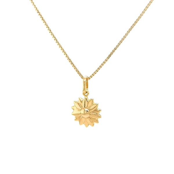 花朵金吊坠
