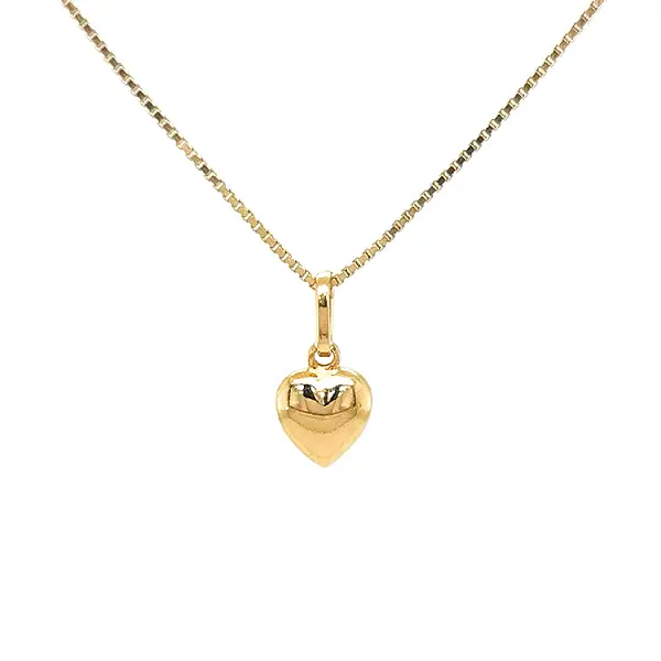 心形金吊坠
