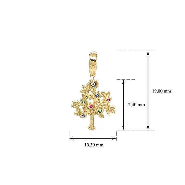 镶嵌彩石的黄金树