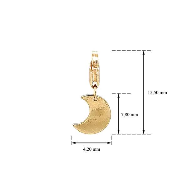 新月形手链黄金吊坠