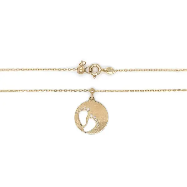 金色婴儿腿项链