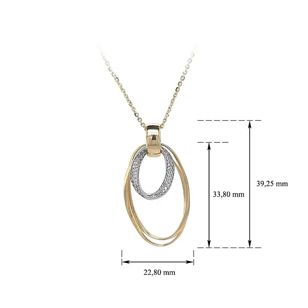 锆石组合金项链