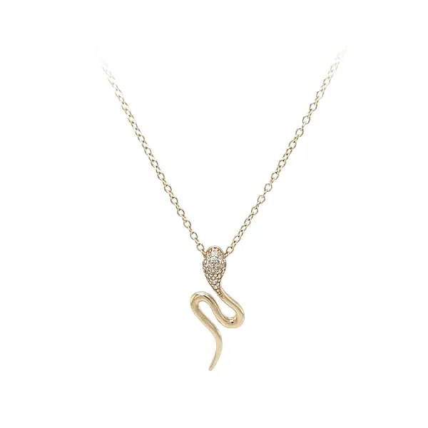锆石金蛇项链