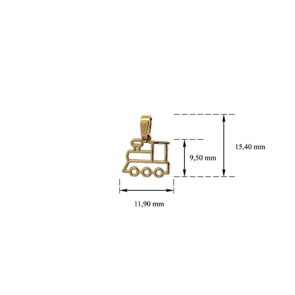 独家黄金火车吊坠