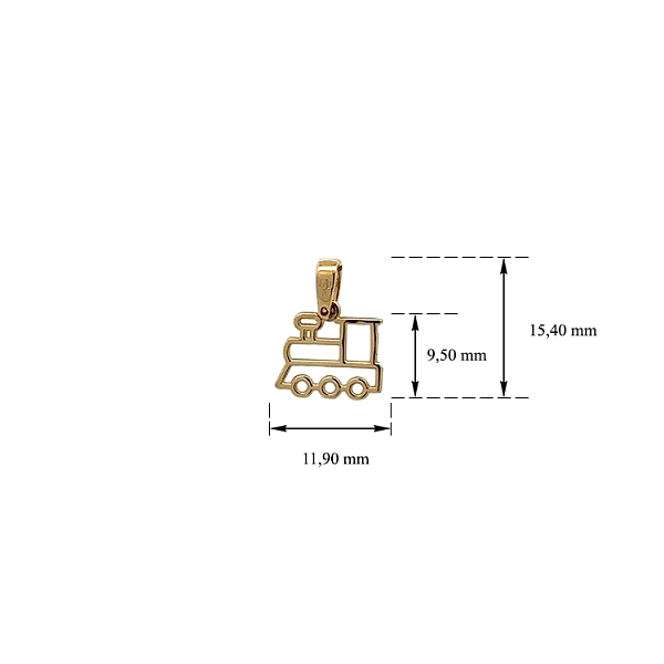 独家黄金火车吊坠
