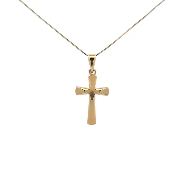 黄金十字架吊坠